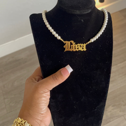 Personalized Pearl Necklace