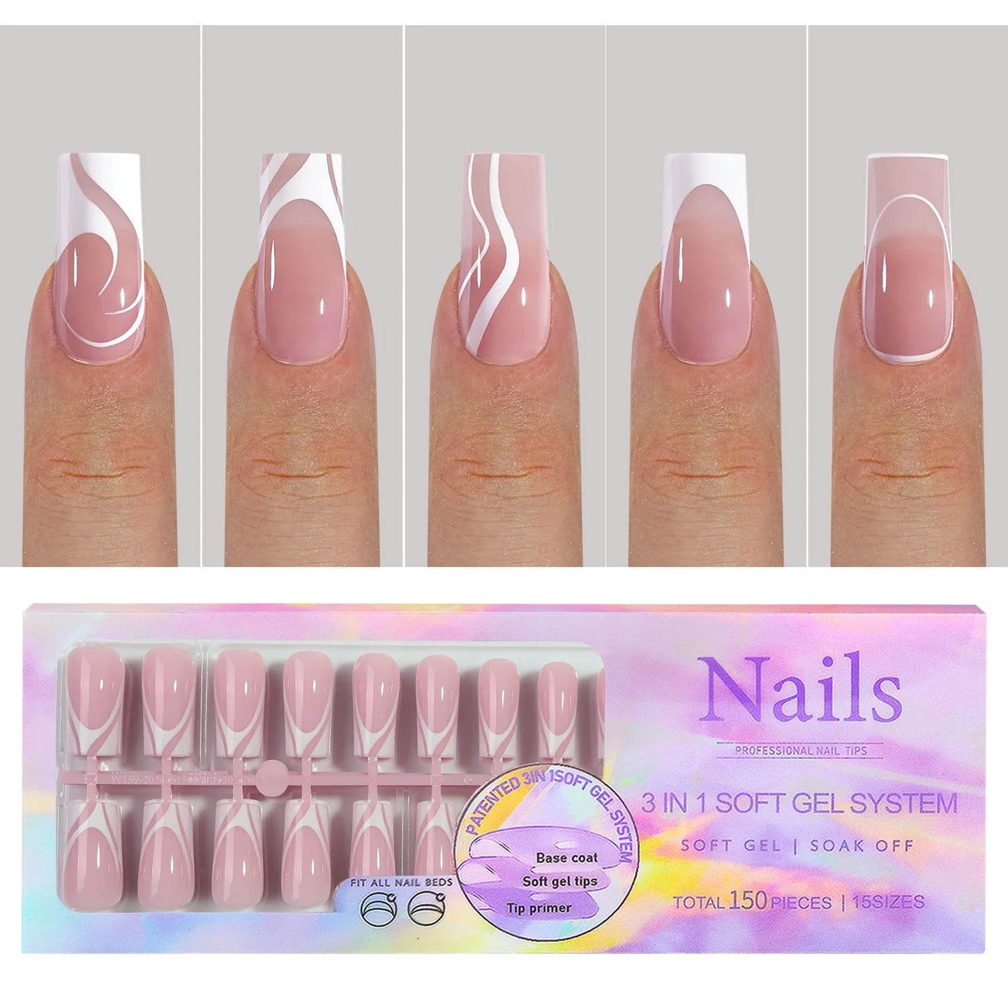 150pcs Modern Press On Nail Manicure