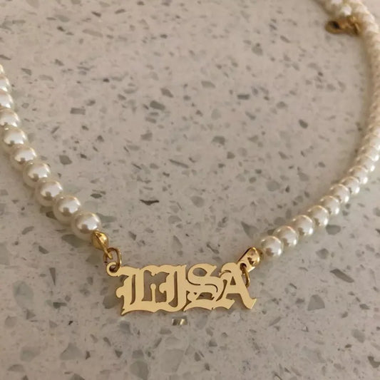 Personalized Pearl Necklace
