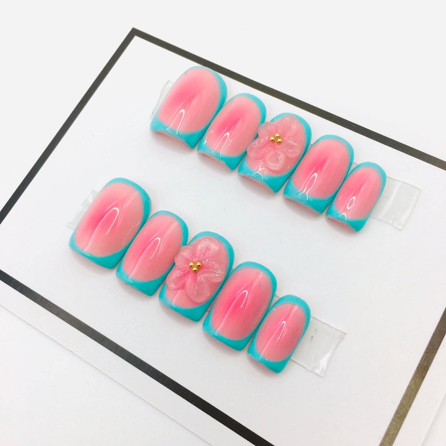 10Pcs Press On Nails Handmade Manicure Medium Almond Nails Summer Cute New 3D Ballet Hot Selling Items Women Nails Wholesale