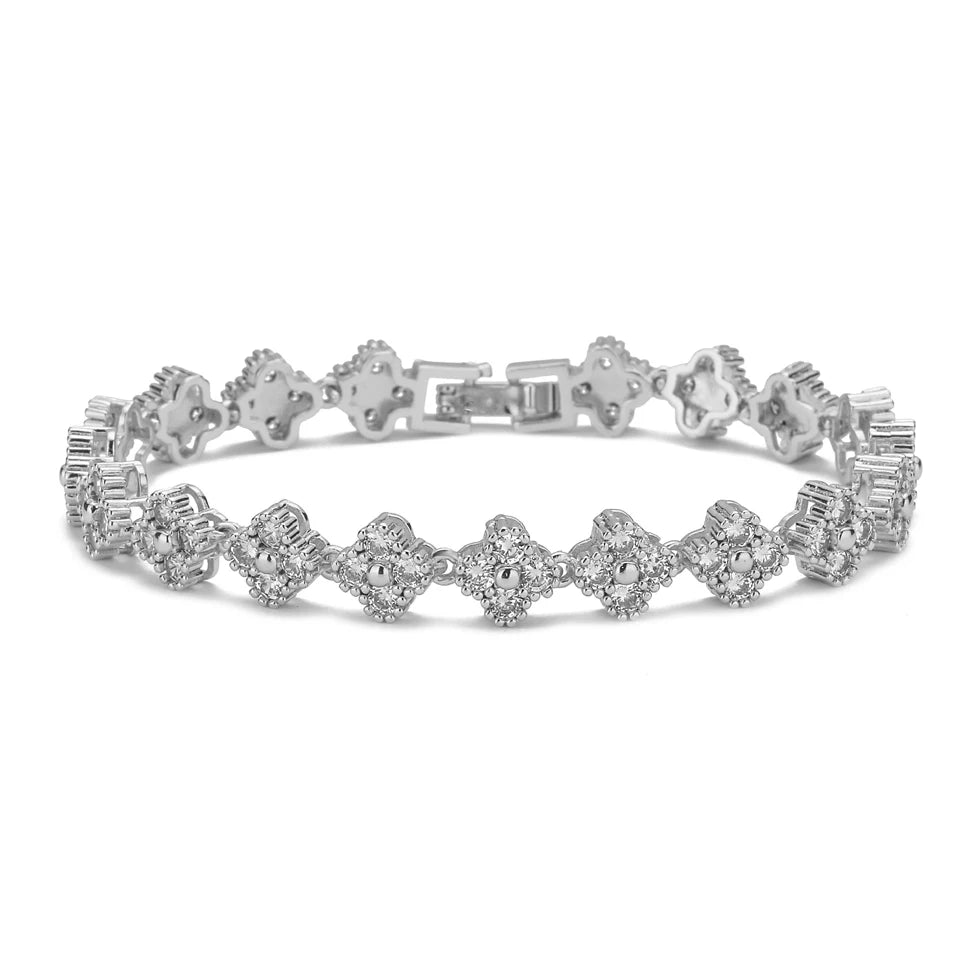 Flower Tennis Bracelet