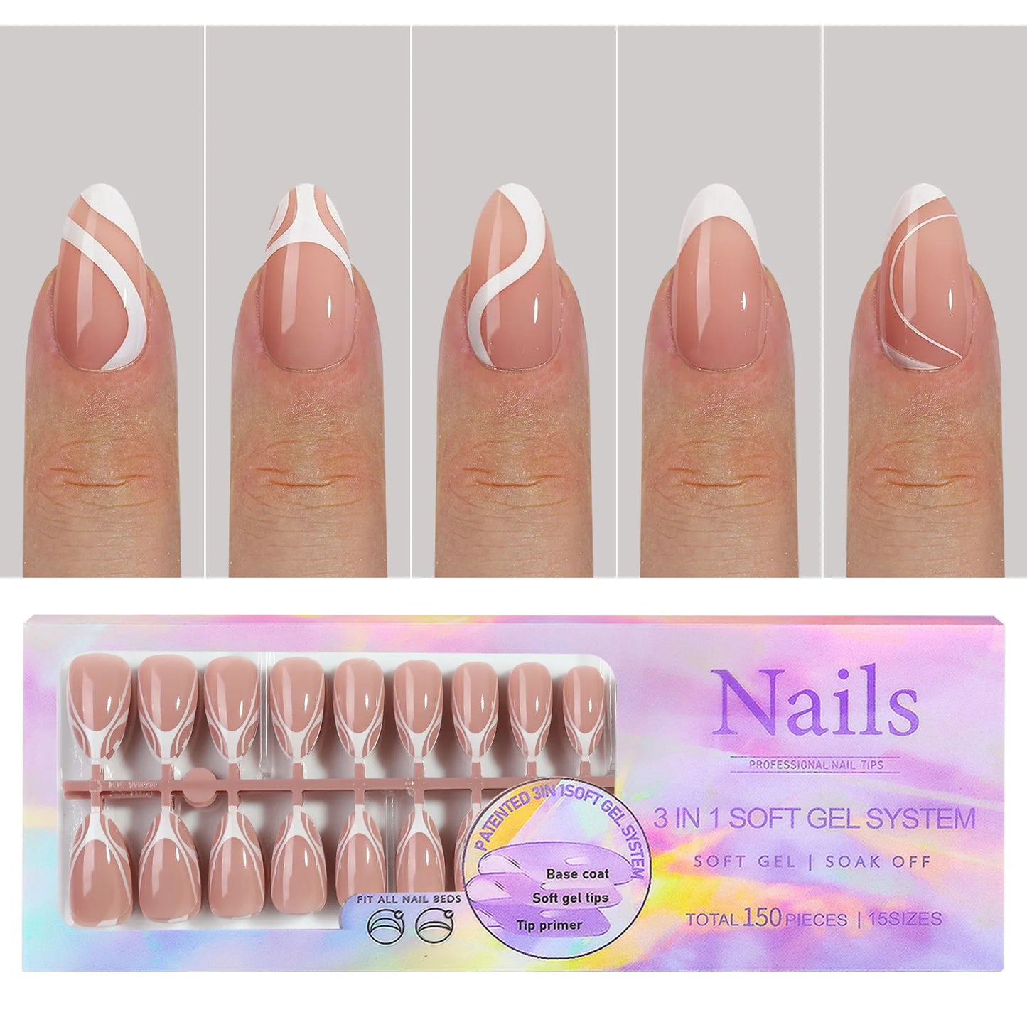 150pcs Modern Press On Nail Manicure