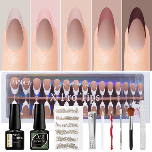 150pc French Style Press On Nail DIY Kit