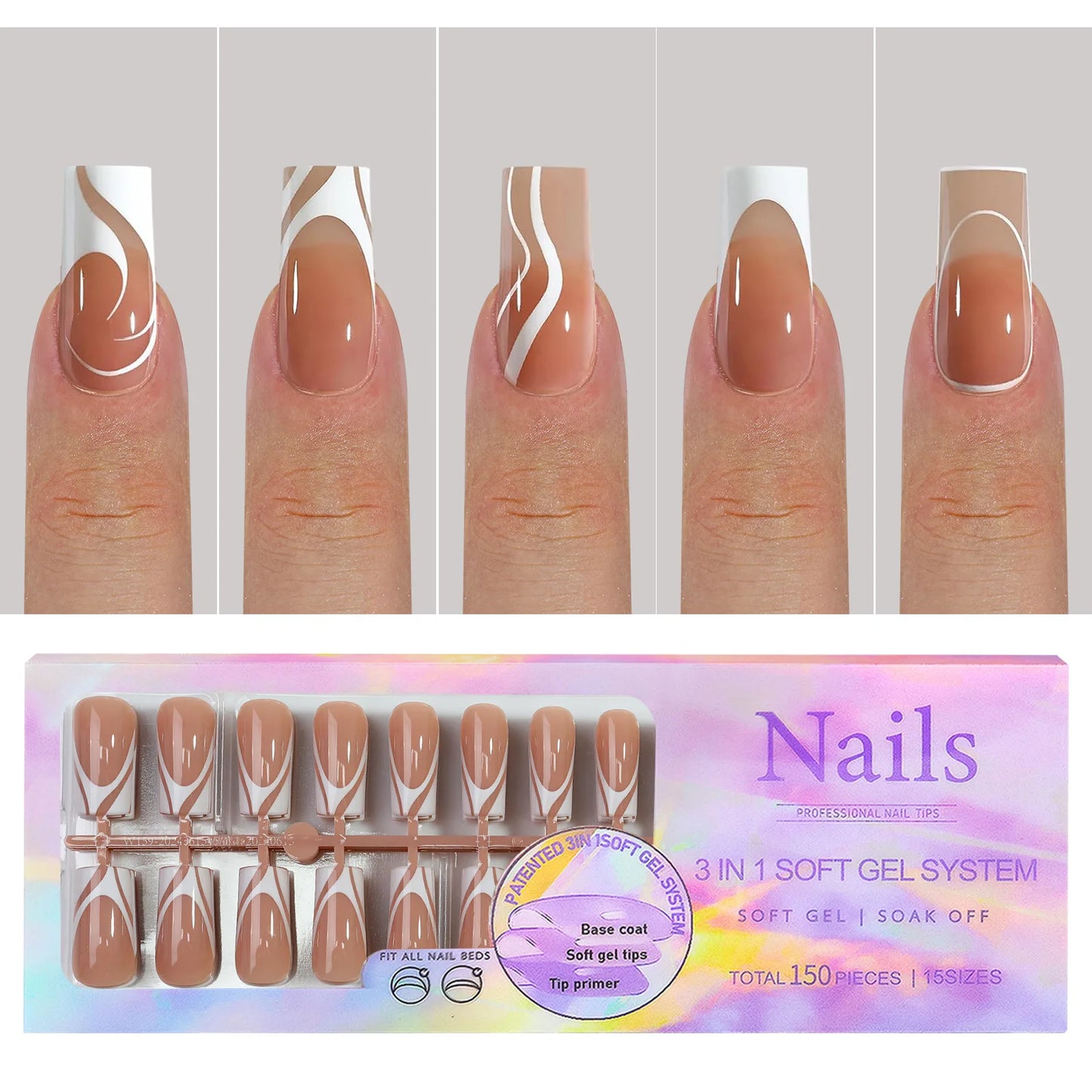 150pcs Modern Press On Nail Manicure