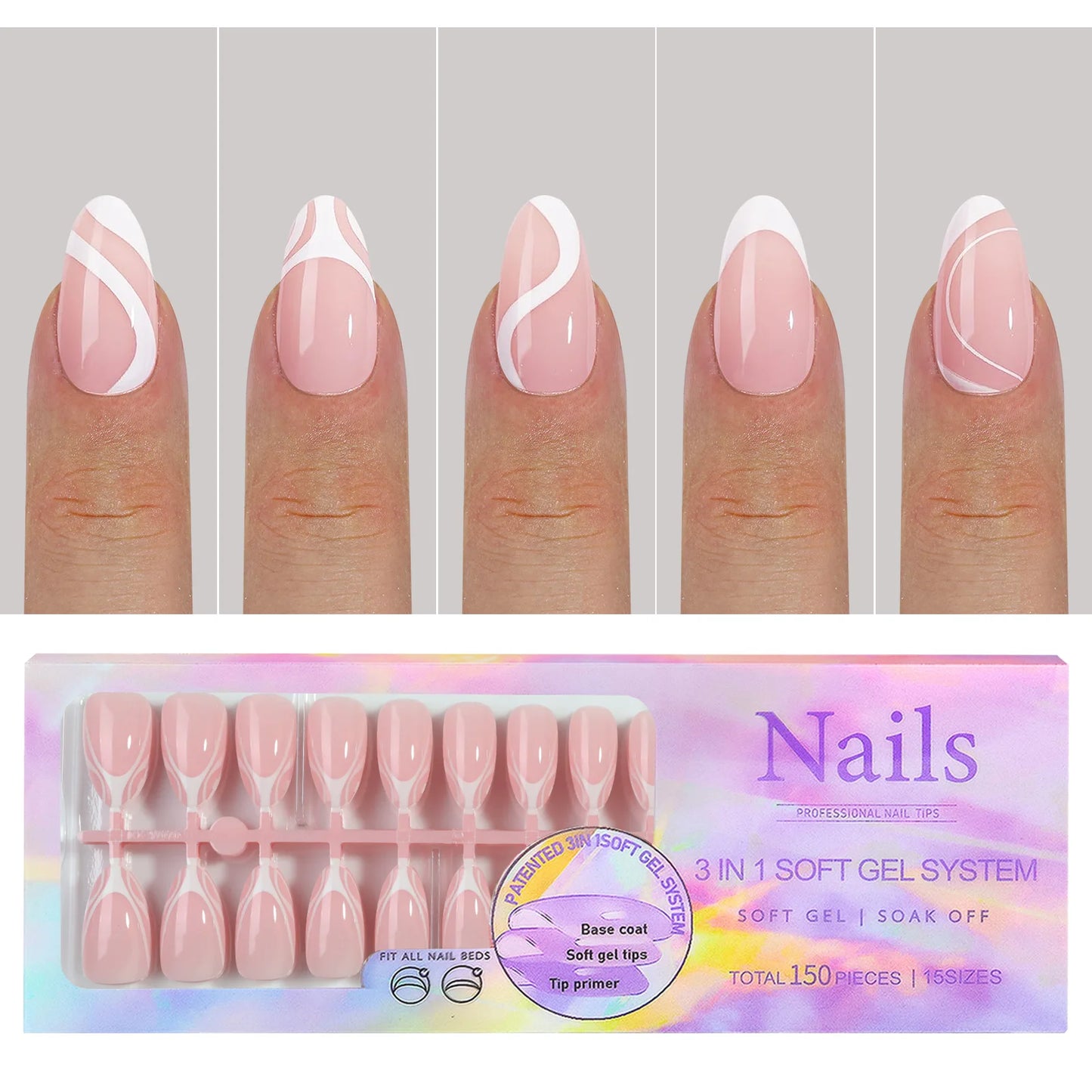 150pcs Modern Press On Nail Manicure
