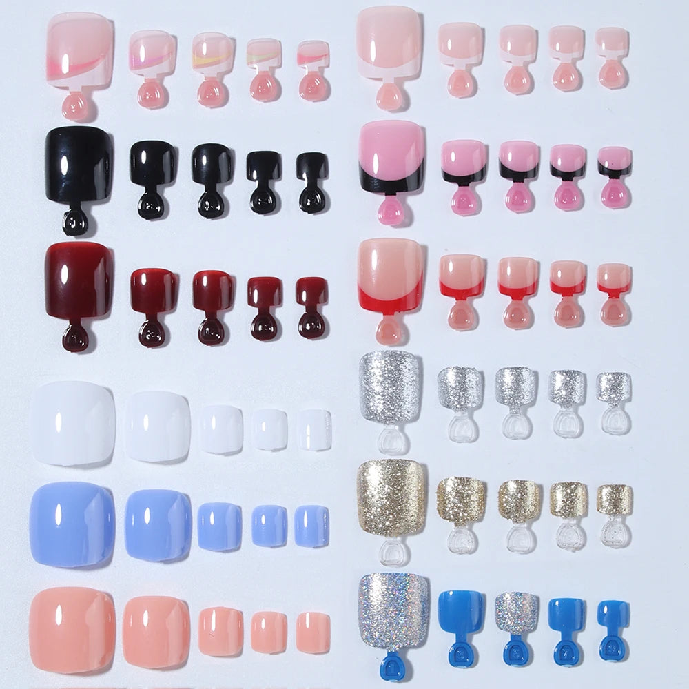 288pcs Mixed Toenails Press on Box