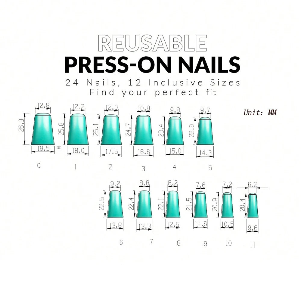 120PCS Full Cover French Duck Nails