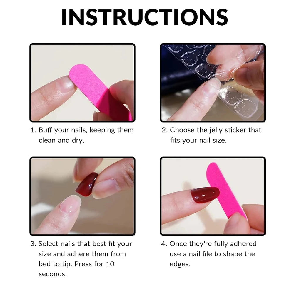 120PCS Full Cover French Duck Nails