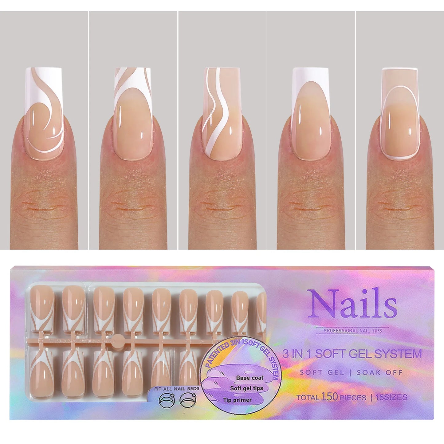 150pcs Modern Press On Nail Manicure
