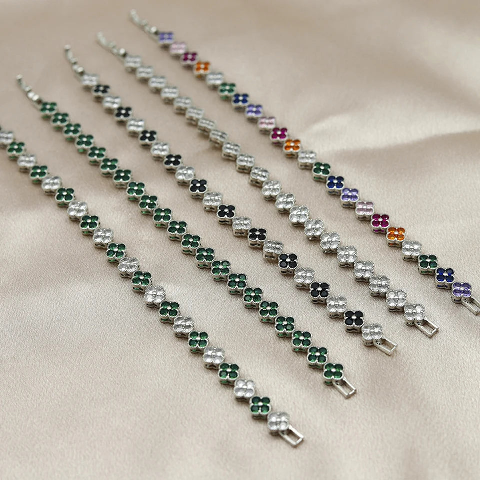 Flower Tennis Bracelet