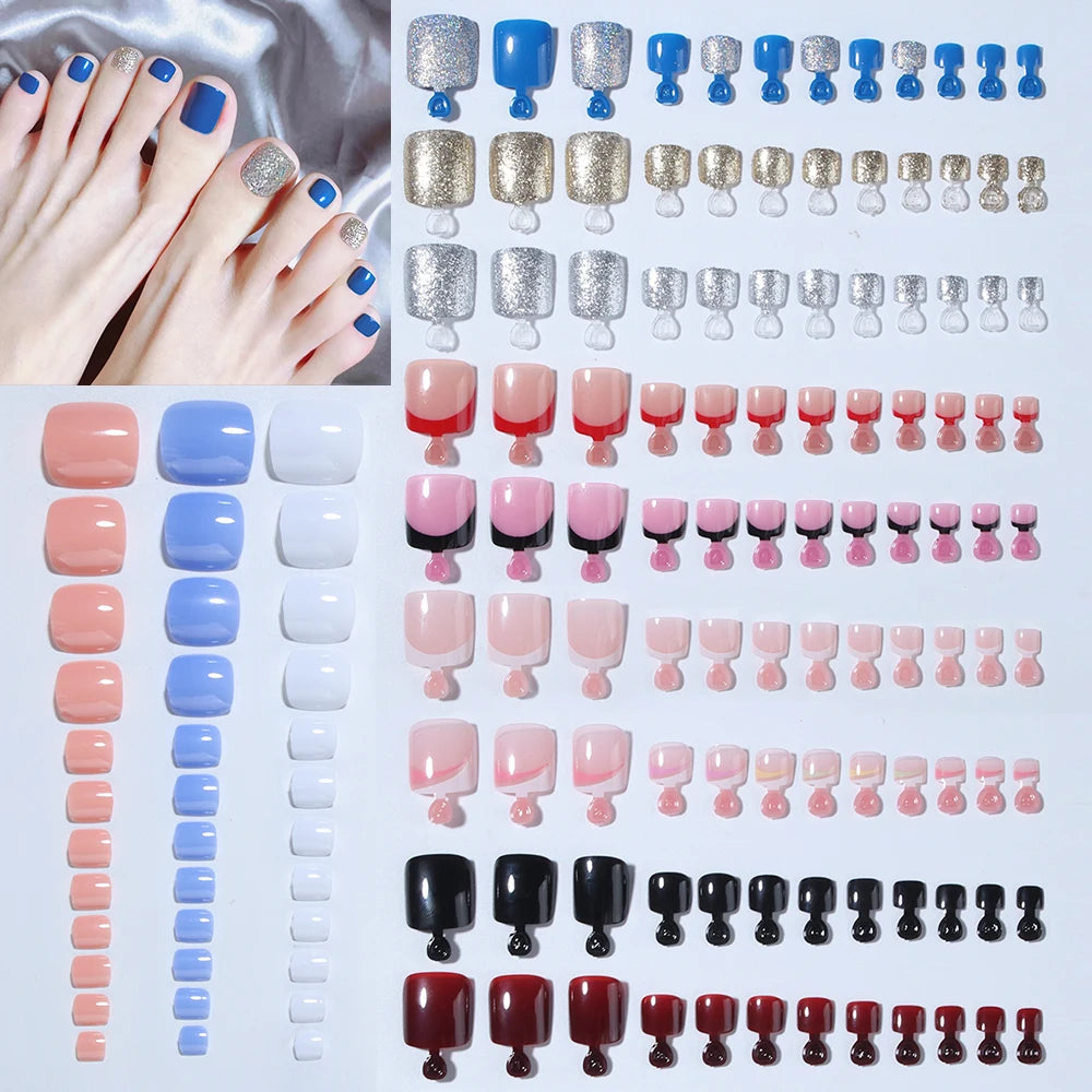 288pcs Mixed Toenails Press on Box