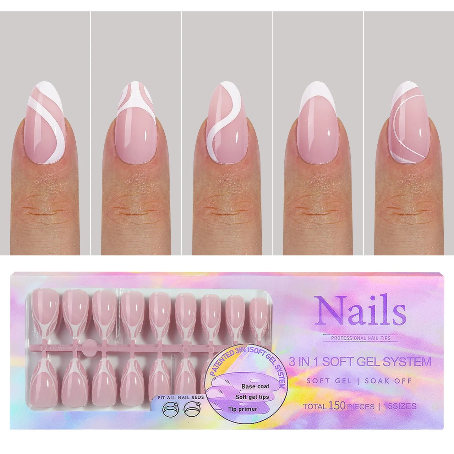 150pcs Modern Press On Nail Manicure