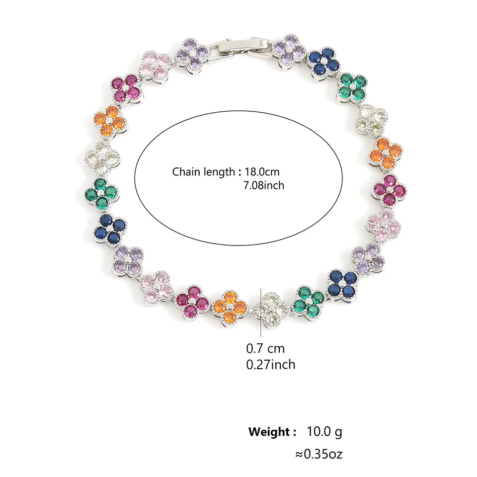 Flower Tennis Bracelet