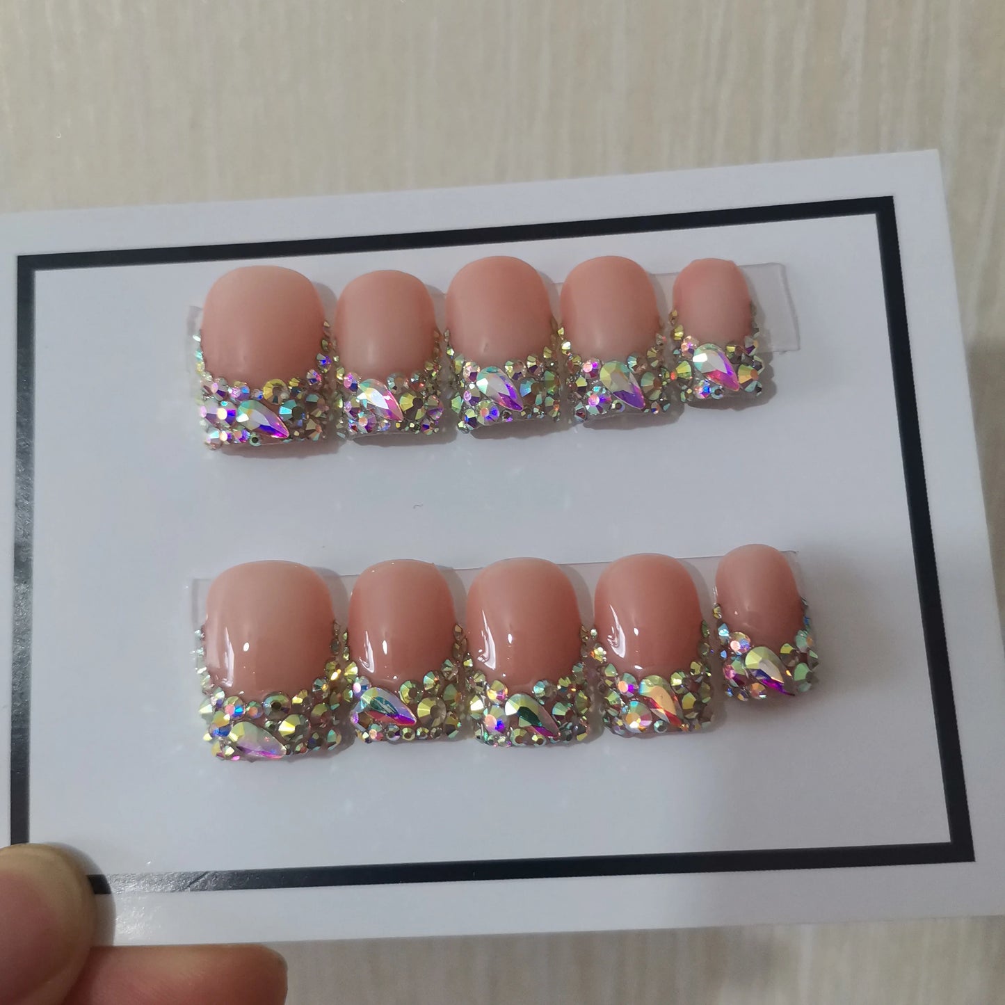 10Pcs Press On Nails Handmade Manicure Medium Almond Nails Summer Cute New 3D Ballet Hot Selling Items Women Nails Wholesale