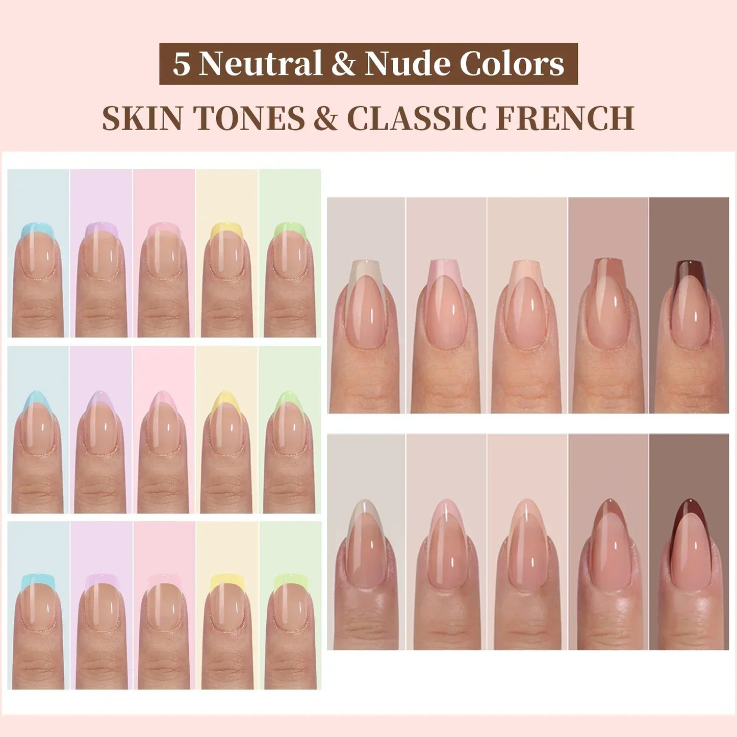 150Pcs Glossy French Tips