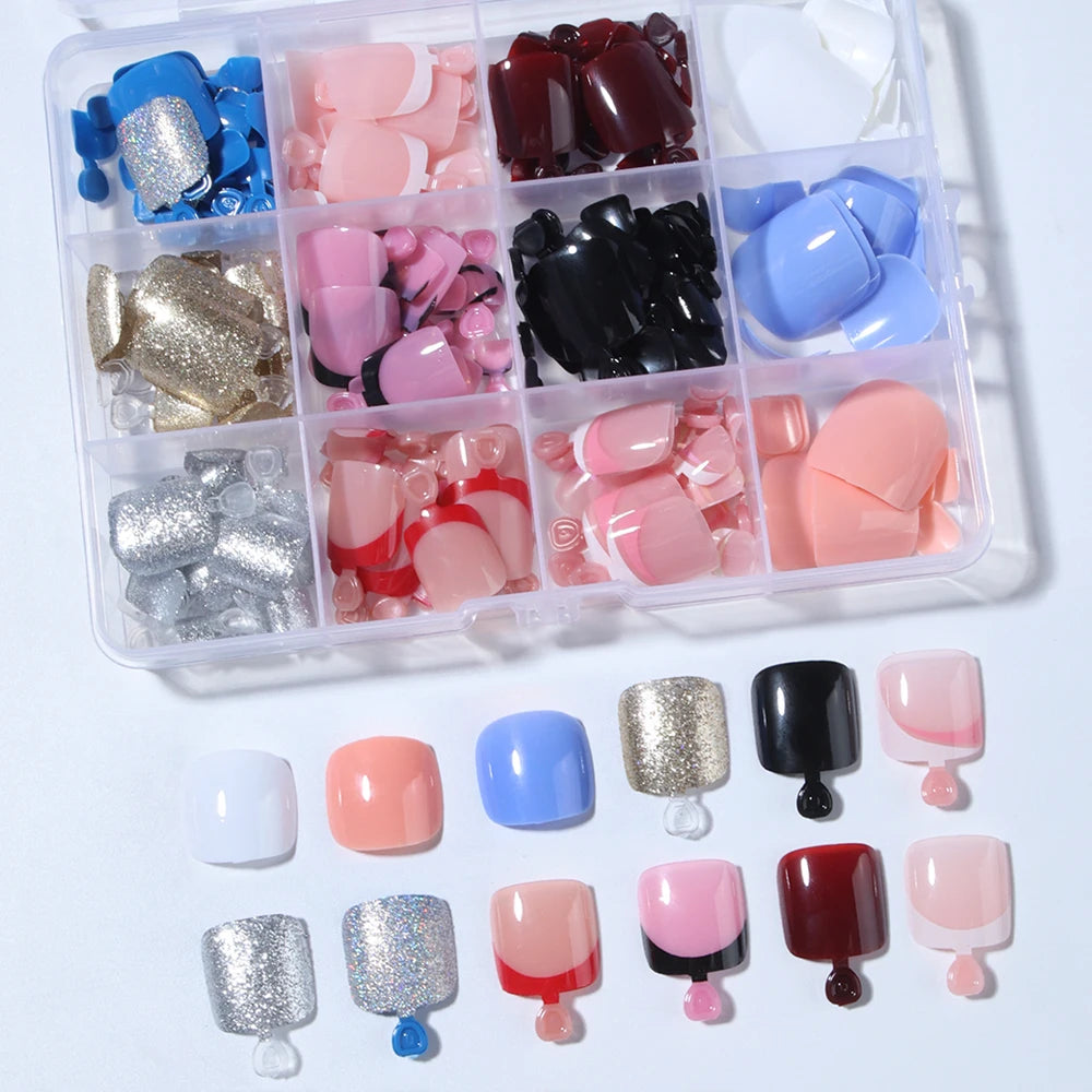 288pcs Mixed Toenails Press on Box