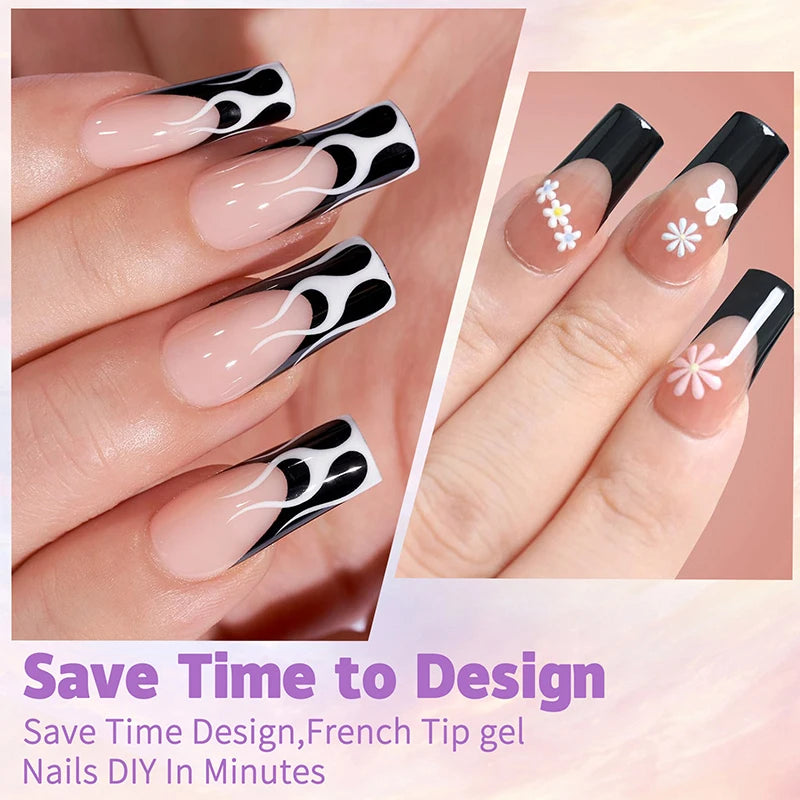 150pcs Black Manicure Press Ons